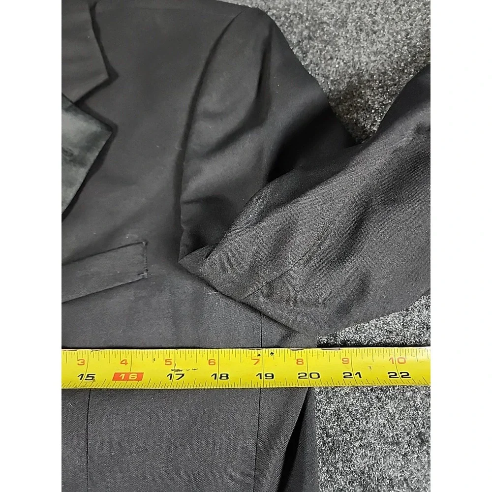 NWT Stafford Essentials 1 Button Tuxedo Jacket Men's 38R Classic Fit Black‎ Wool